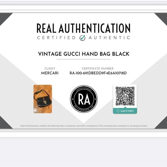 Gucci black leather web accent and gold GG lock shoulder - Picture 15 of 16